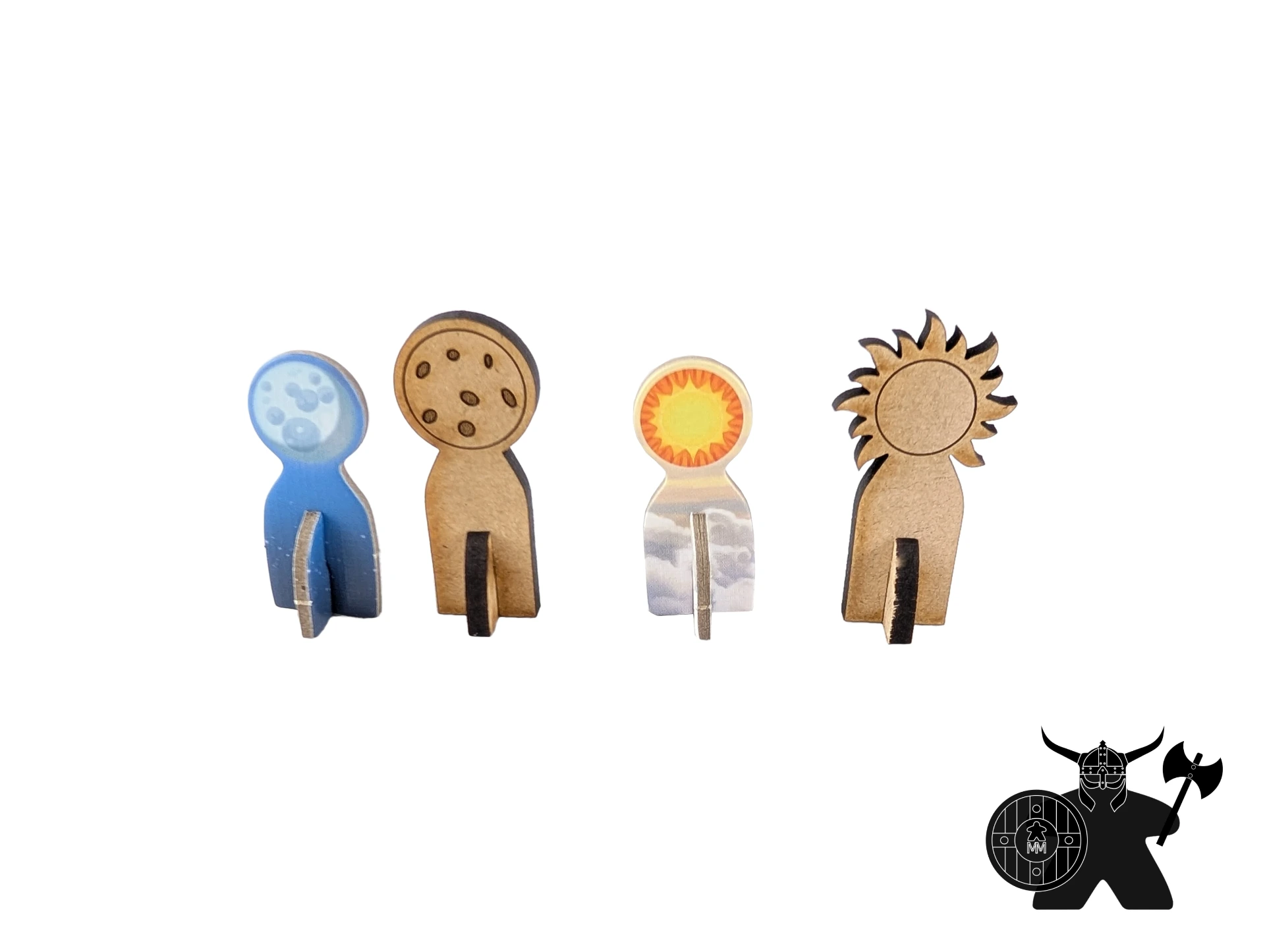 Everdell Duo Sun and Moon Standees - Unofficial | Wooden Components