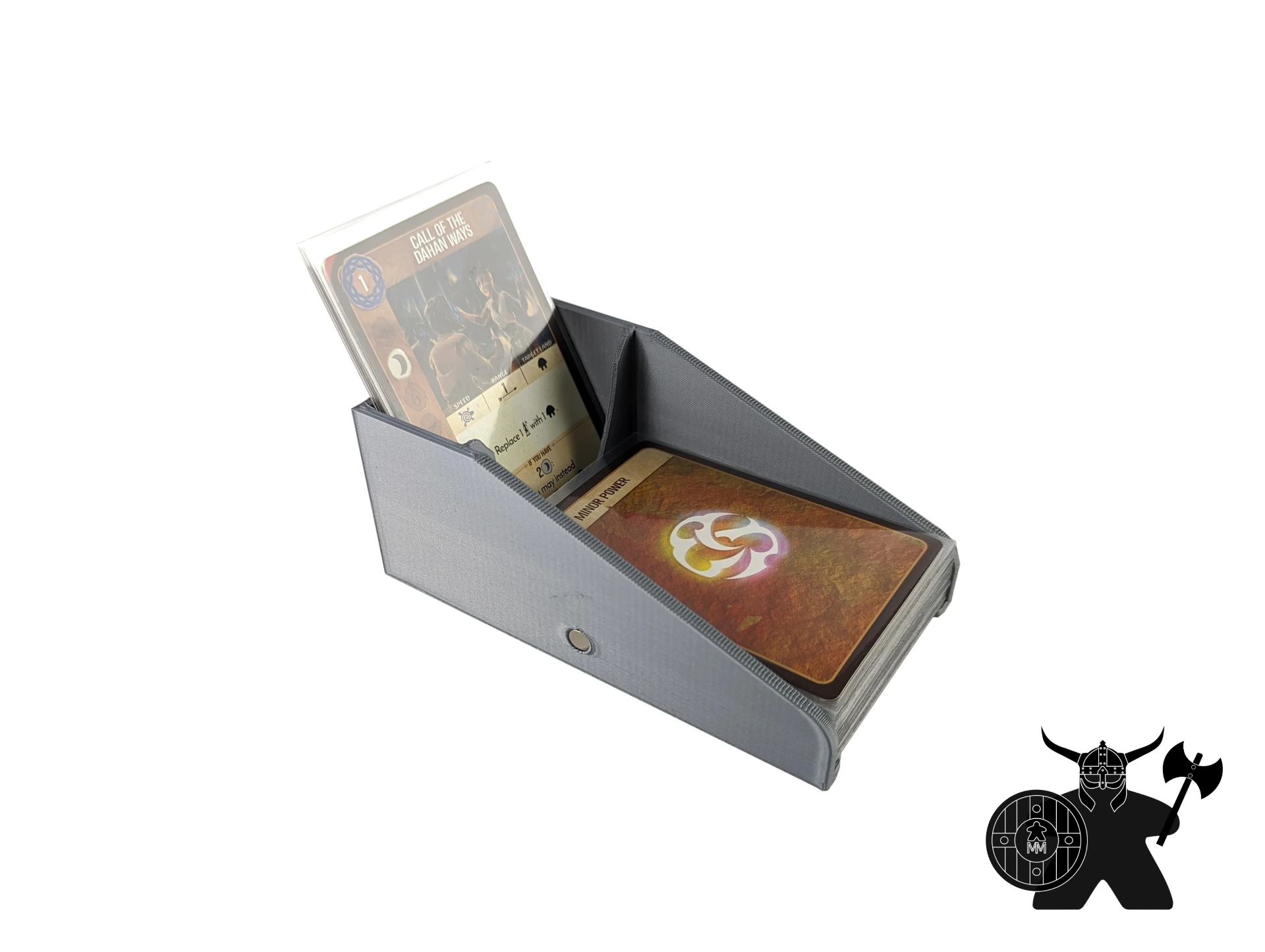 Draw & Discard Deck Holder | 3D Printed (Black/Dark Gray)