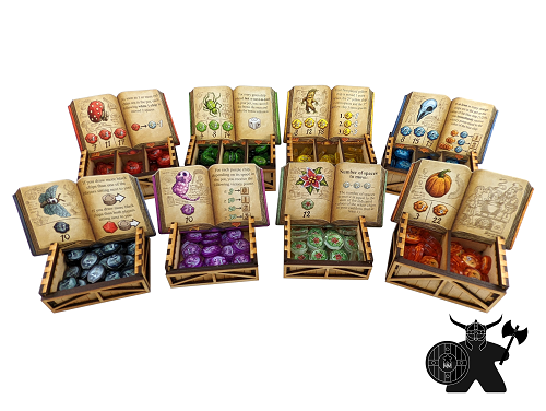 Wooden Quacks of Quedlinburg + Herb Witches Crates (GeekUpBit Sized) | Wooden Organizer (Base + Herb Witches)