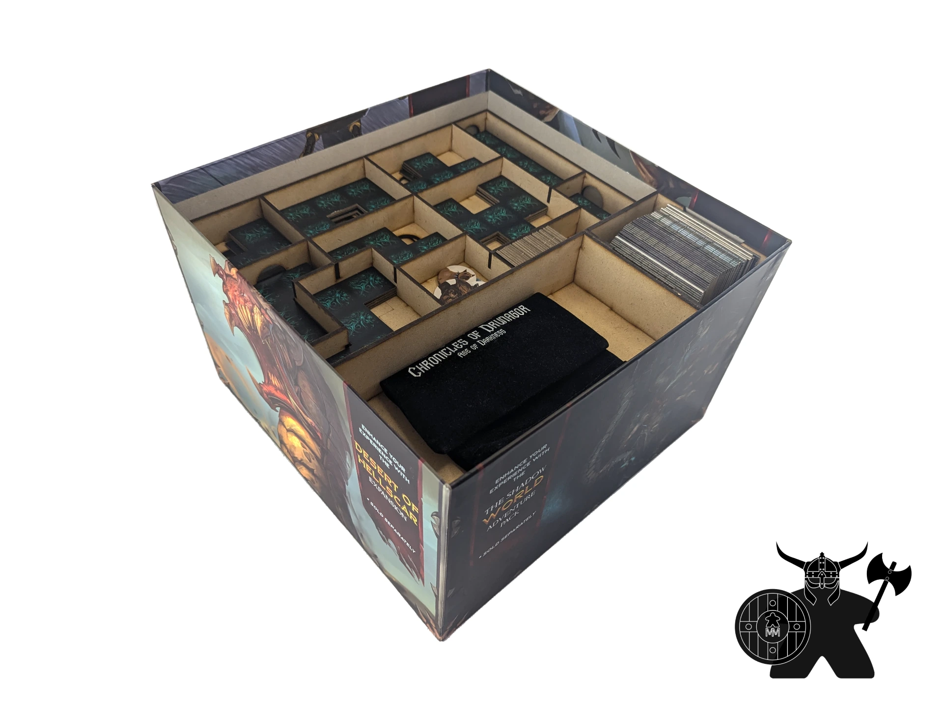 Chronicles of Drunagor: Age of Darkness Insert | Wooden Organizer