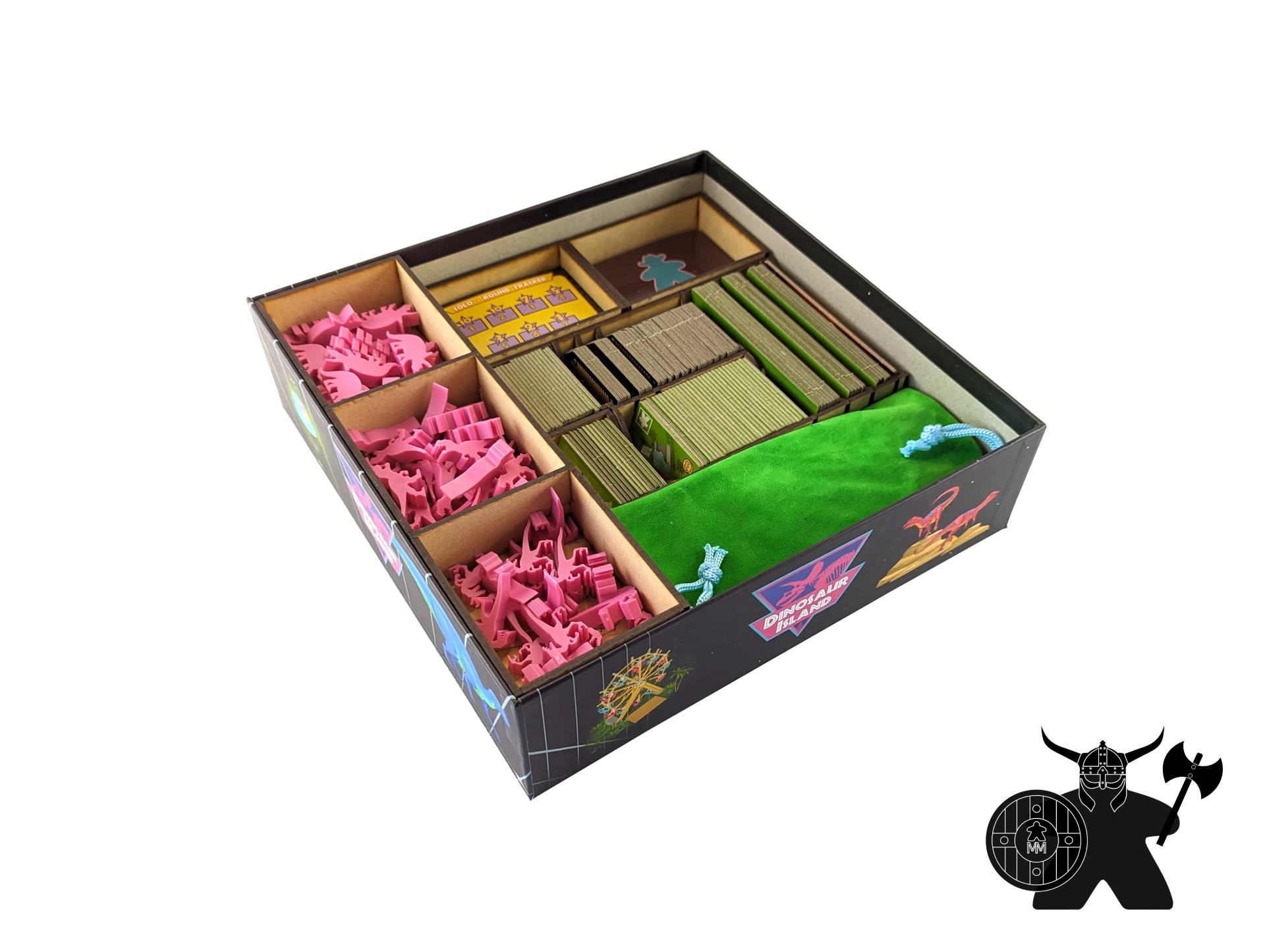 Dinosaur Island Insert | Wooden Organizer