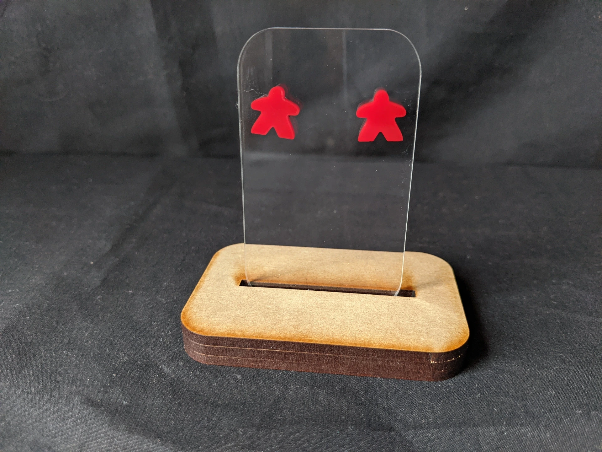 Meeple Stud Earrings (Gray)