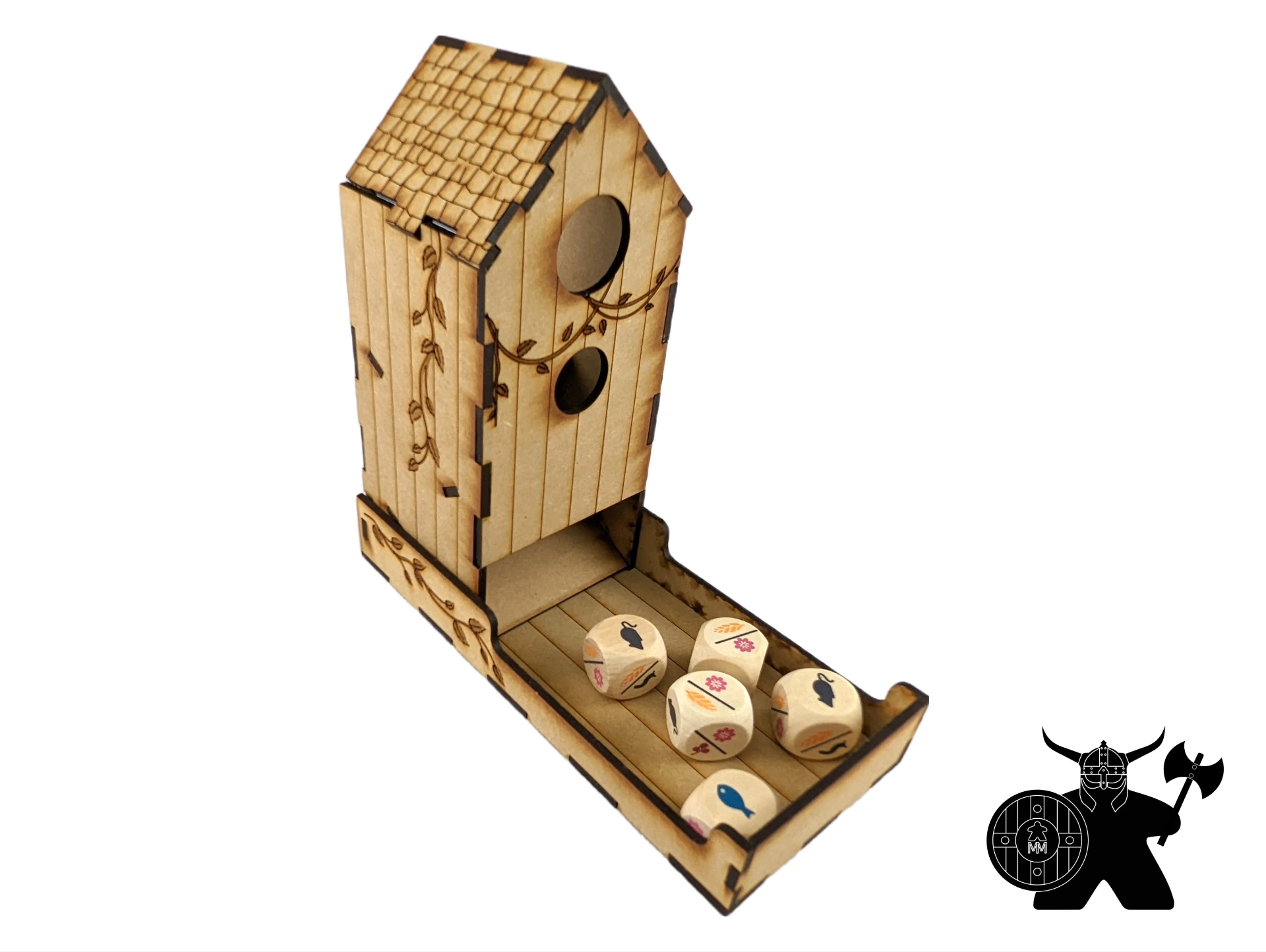 Wooden Wingspan Dice Tower