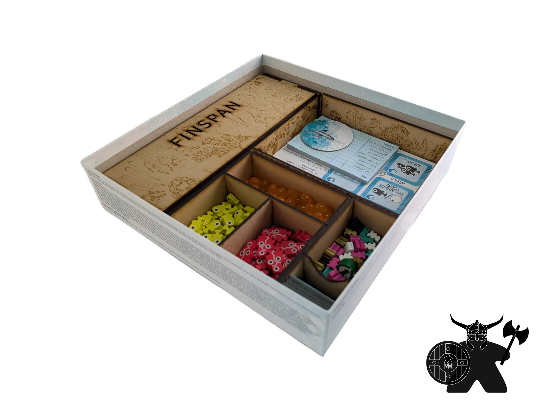 Finspan Insert + Sharks and Reefs | Wooden Organizer