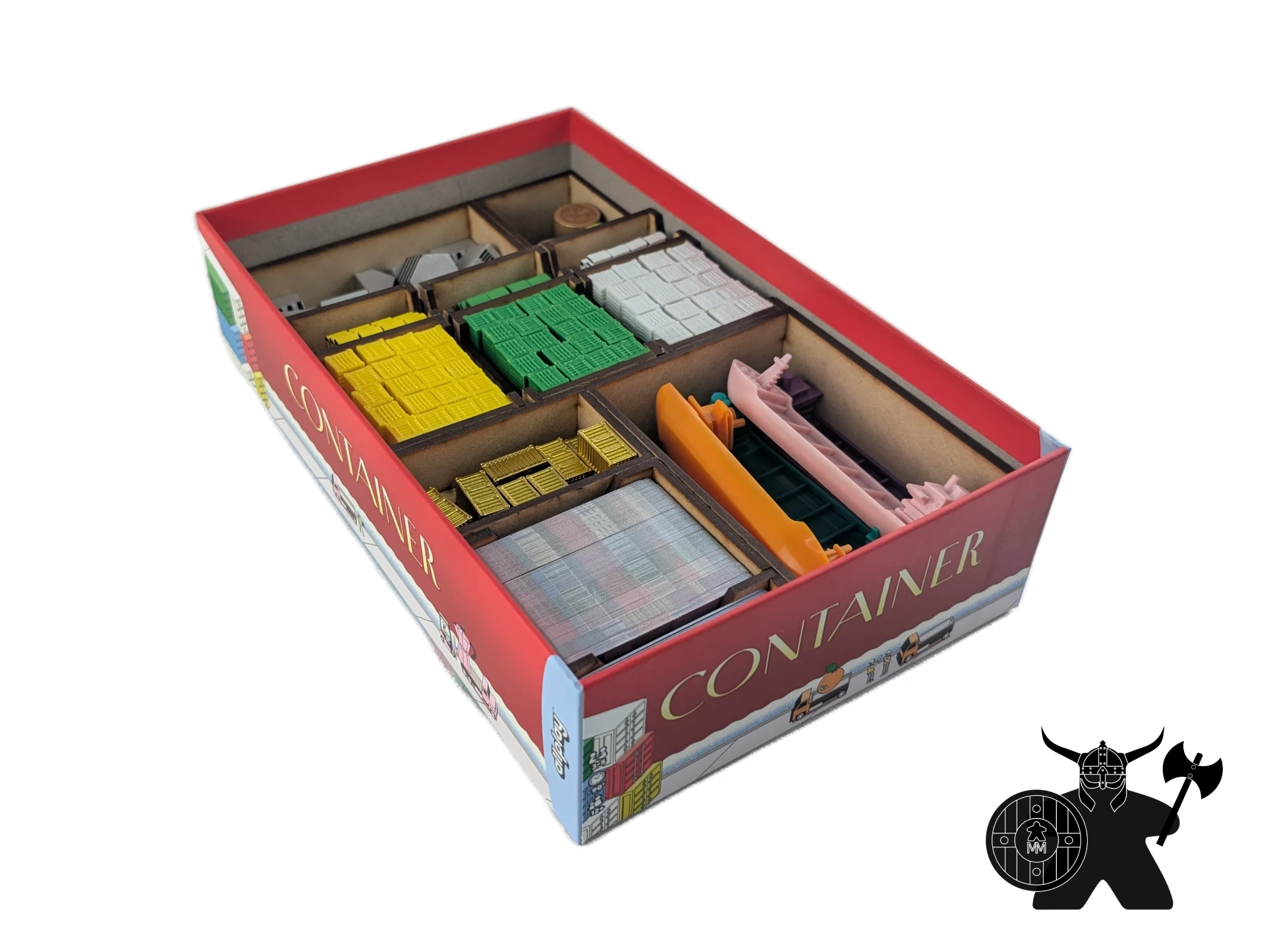 Container + More Containers Insert | Wooden Organizer