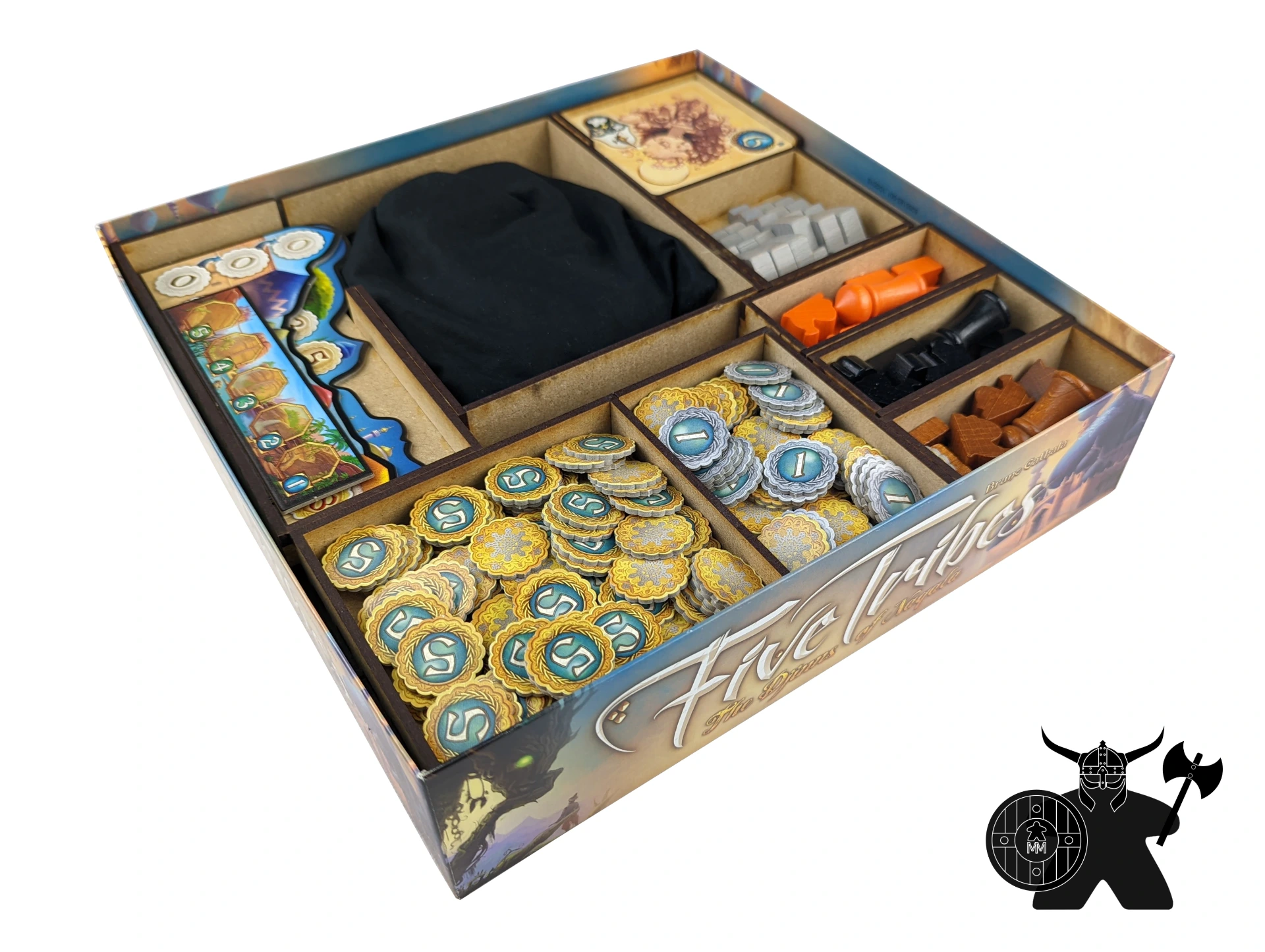 Five Tribes + All Expansion Insert | Wooden Organizer