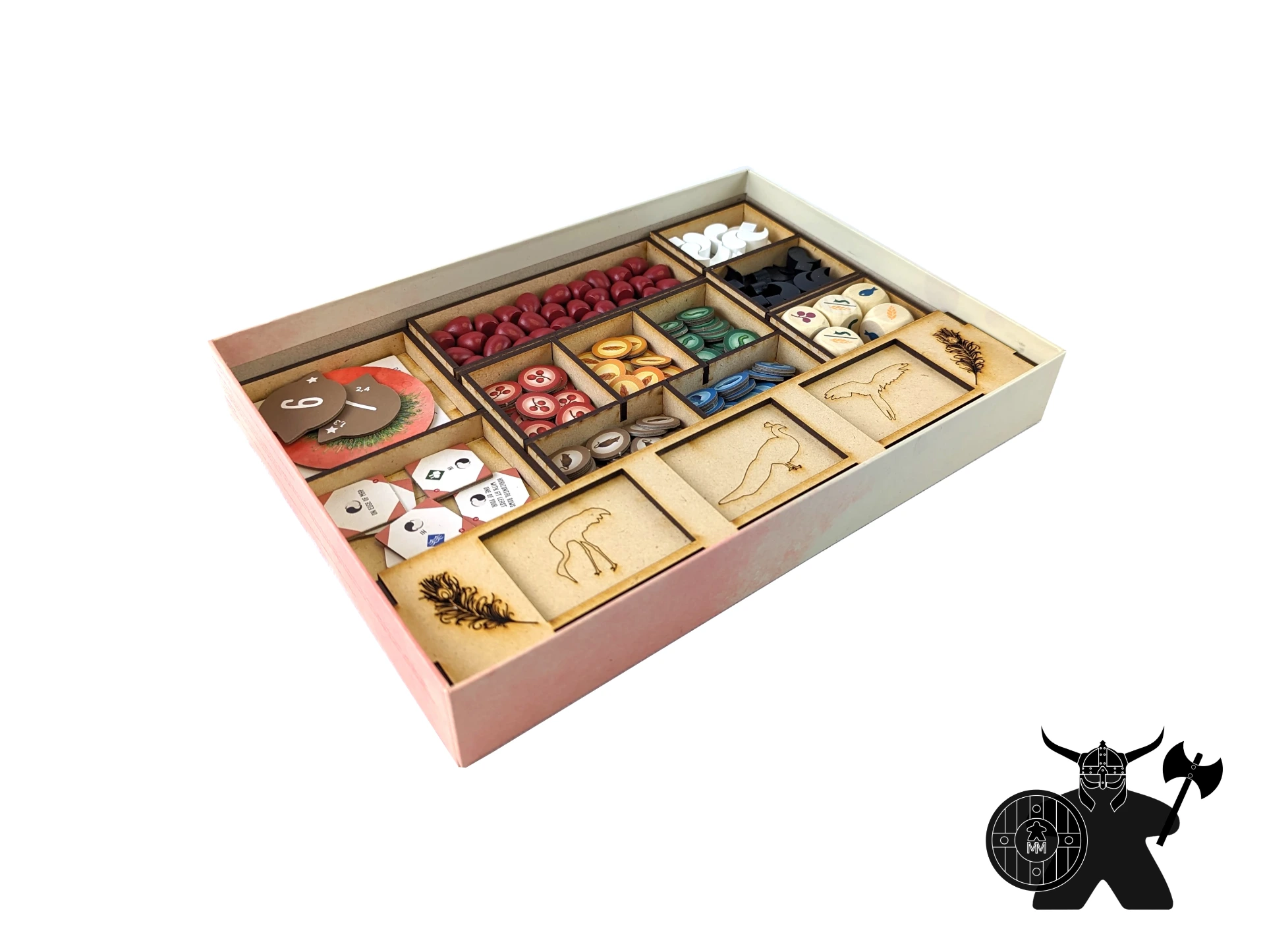 Wingspan Asia Insert | Wooden Organizer