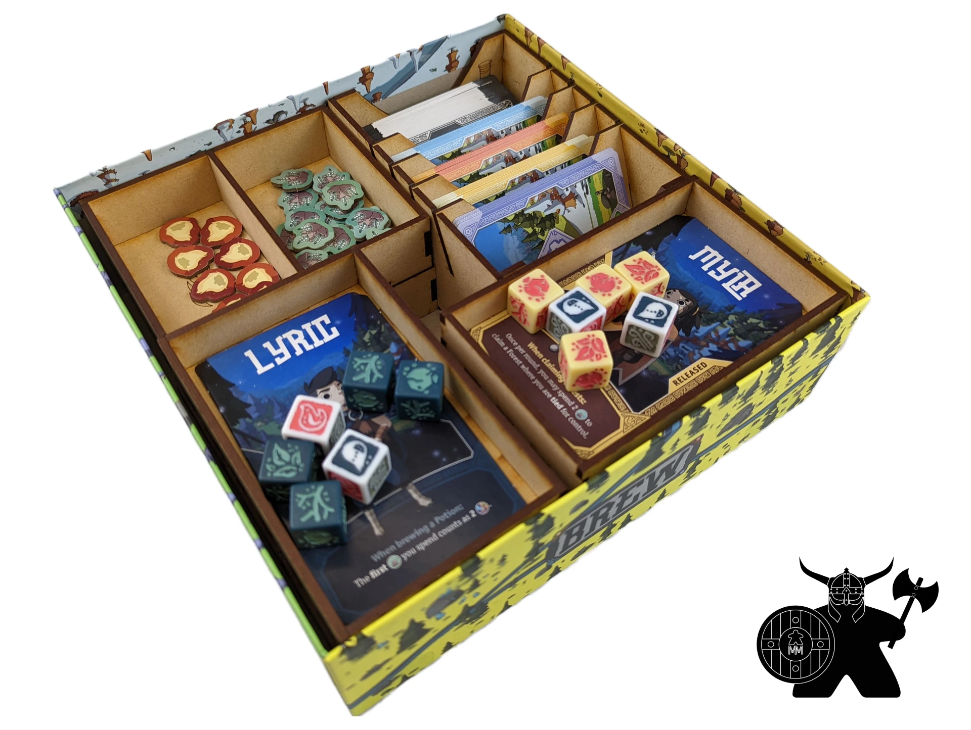 Brew Board Game Insert | Wooden Organizer
